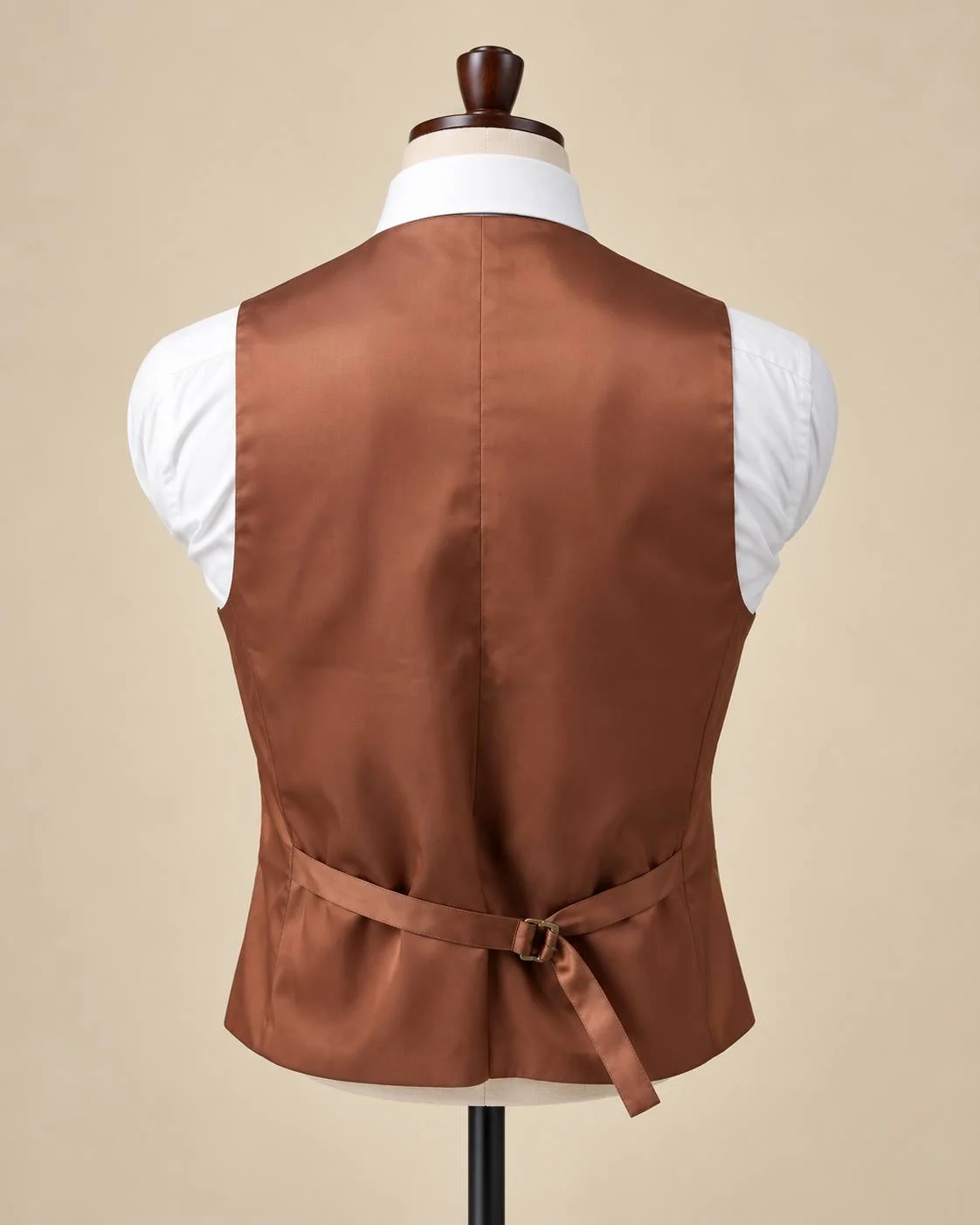 Cream Herringbone Wool Waistcoat – Formal Tweed Vest